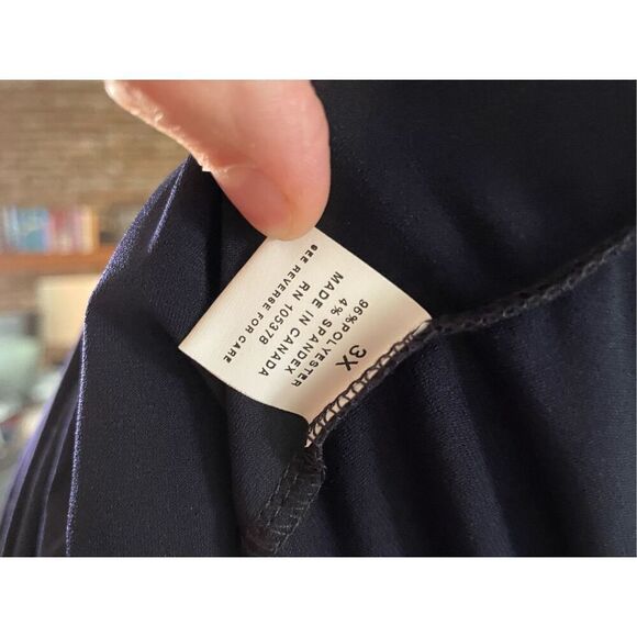 Drapers & Damons Womens Plus Size 3X Sleeveless Pullover Blouse Black NWT - Picture 4 of 5